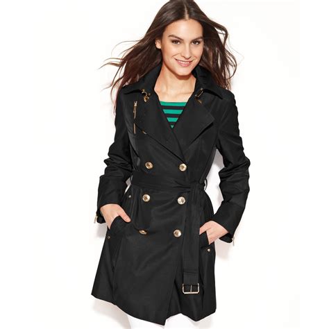 michael kors trench coat for women|Michael Kors trench coat black.